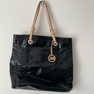MK large snakeskin tote bag